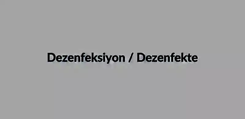Dezenfeksiyon / Dezenfekte